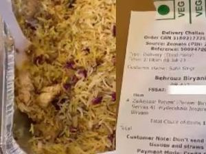 Viral Pesanan Nasi Biryani Keluarga Vegetarian Salah, Isinya Daging Ayam!