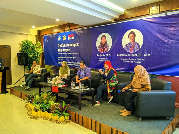 Hal ini ia sampaikan dalam Diskusi Kelompok Terpumpun tentang Asesmen Nasional dan Rapor Pendidikan Tahun 2023 yang digelar Pusat Asesmen Pendidikan, Badan Standar, Kurikulum, dan Asesmen Pendidikan Kemendikbudristek di Jepara, Jawa Tengah, Rabu (12/7).