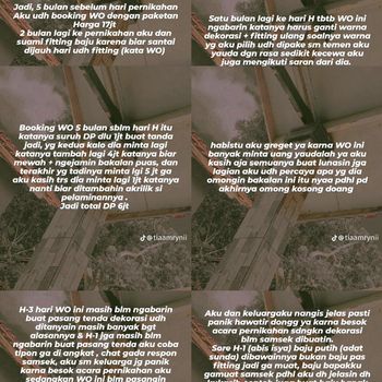 Wanita yang curhat pengalamannya kecewa dengan wedding organizer saat hari pernikahannya, kisahnya langsung viral di TikTok.