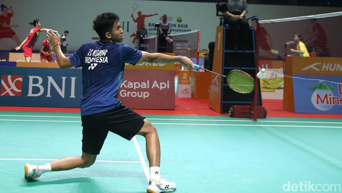 Zidane Cahyo Nugroho di  BNI Badminton Asia Junior Championships (AJC) 2023.