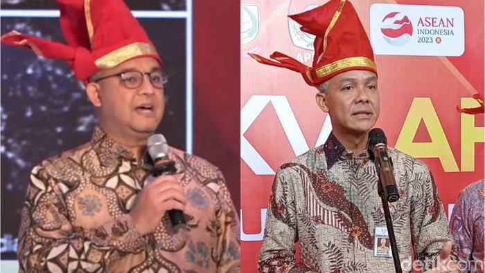 Anies Baswedan dan Ganjar Pranowo dalam Rakernas XVI Apeksi di Makassar.