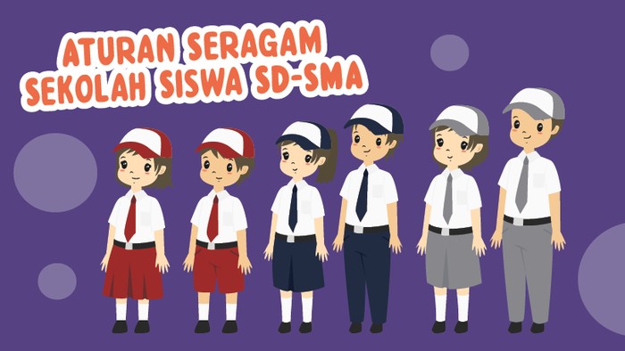 Cover aturan seragam sekolah siswa SD-SMA