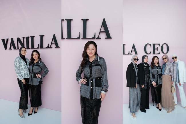 Wanita bernama lengkap Nikita Purnama Willy ini juga mengabadikan momen foto bersama dengan para muse lainnya Hamidah Rachmayanti, Dwi Handayani dan Tiqasya. Pesona ibu satu orang anak ini berhasil membuat publik terpana. Foto: Dok. @vanillahijab.