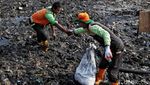 Petugas Gabungan Gerebek Sampah di Hutan Mangrove Muara Angke
