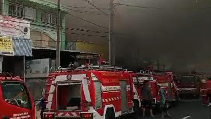 Kebakaran di Desa Telukan, Kecamatan Grogol, Kabupaten Sukoharjo, Kamis (13/7/2023).
