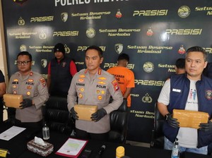 Polres Jakbar Tangkap 2 Kurir Pembawa 92 Kg Ganja di Rest Area Tol Merak