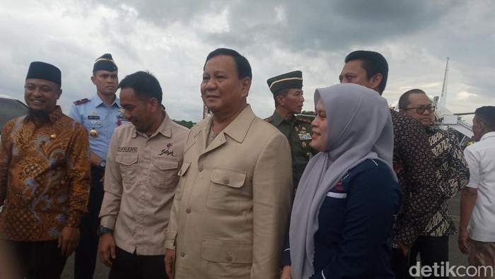 Prabowo Subianto tiba di Makassar, Sulawesi Selatan (Sulsel).