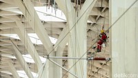 Progress pengerjaan yang telah mencapai 96,85% ini dikerjakan 24 jam non stop.  