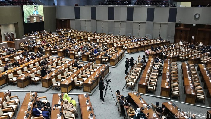 Rapat paripurna di Gedung DPR, Senayan, Jakarta, Kamis (13/7/2023). (Firda/detikcom)