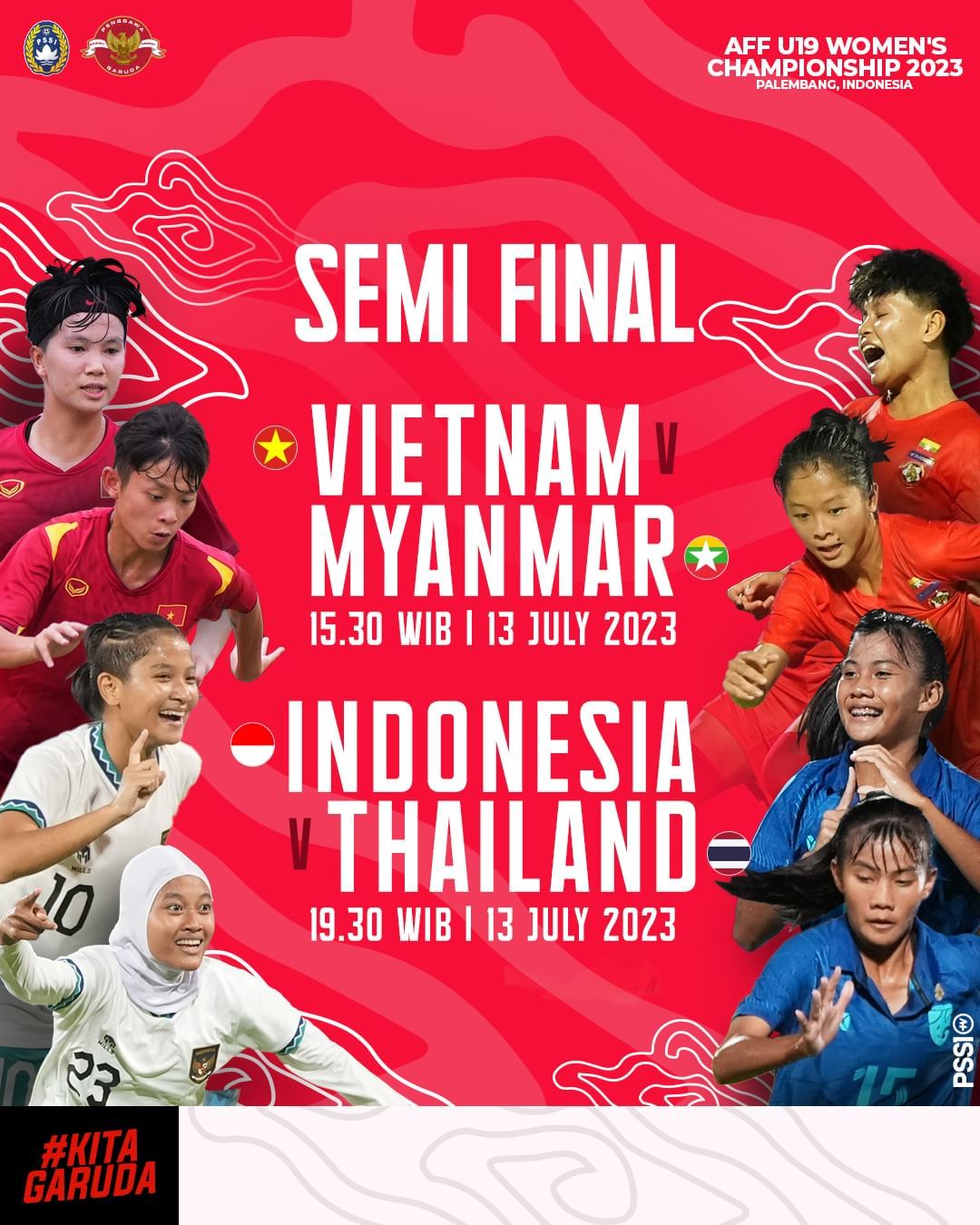 Semifinal AFF U-19 Putri 2023: Indonesia vs Thailand