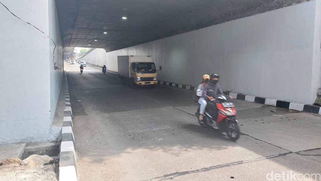 Tutup got underpass Jl Sholis Kota Bogor sudah selesai diperbaiki. 13 Juli 2023. (M Shoihin/detikcom)