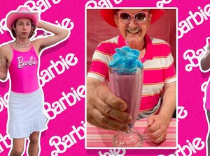 Kocak! Tren Minum Milkshake Pink Ini, Ubah TikToker Pria Jadi Barbie