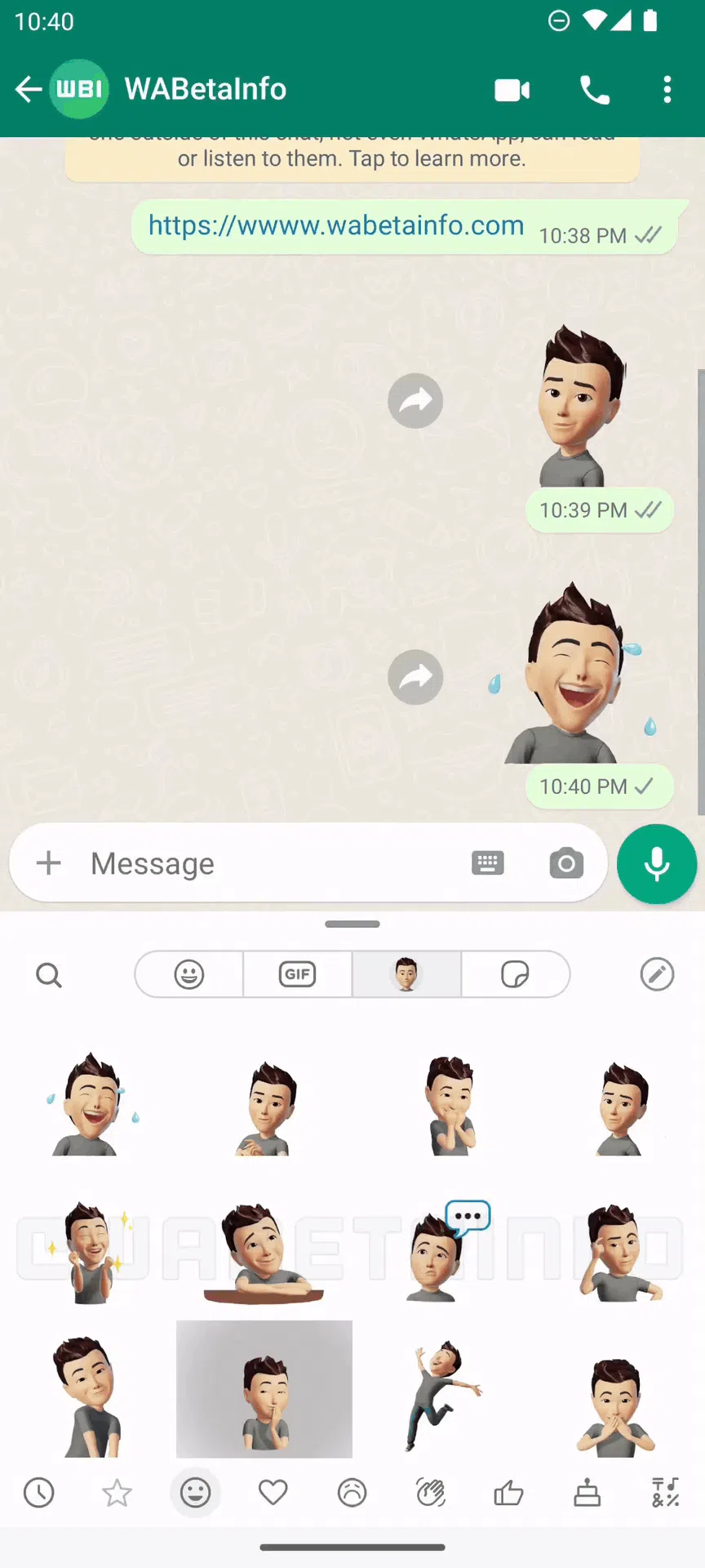 Avatar animasi di WhatsApp