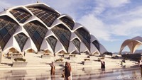 Tidak hanya itu, tampaknya proses desain bangunan gedung ini dipikirkan dengan sangat matang oleh Kang Emil. Menurutnya Masjid Raya Al Jabbar ini menggunakan teknologi ramah lingkungan dengan 27 pintu yang masing - masing memiliki nama yang diambil dari daerah di Jabar.