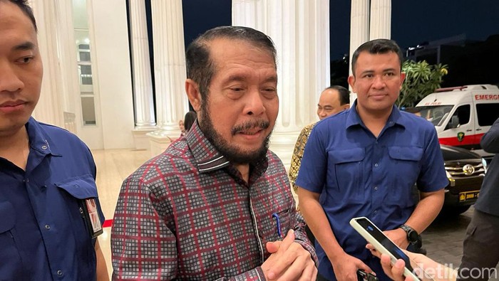 Ketua MK Anwar Usman menghadiri Malam Puncak Penganugerahan Hoegeng Awards 2023. (Anggi Muliawati/detikcom).