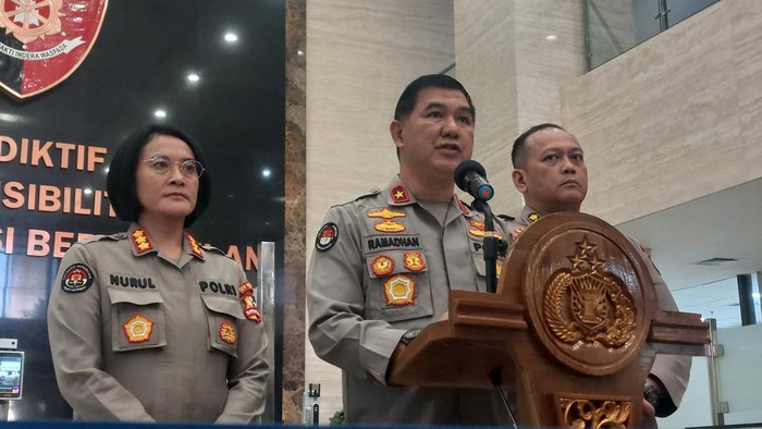Konferensi pers Karo Penmas Polri Brigjen Ahmad Ramadhan (Rumondang-detikcom)
