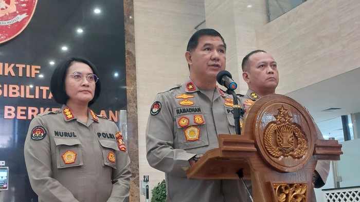 Konferensi pers Karo Penmas Polri Brigjen Ahmad Ramadhan (Rumondang-detikcom)