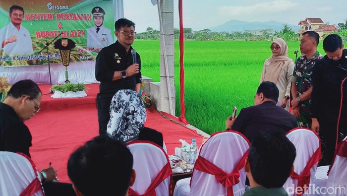 Menteri Pertanian Syahrul Yasin Limpo di Klaten, Jumat (14/7/2023).