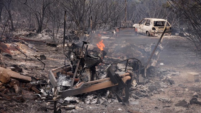 A view of damage done by wildfire, in Grebastica, Croatia July 13, 2023. REUTERS/Antonio Bronic