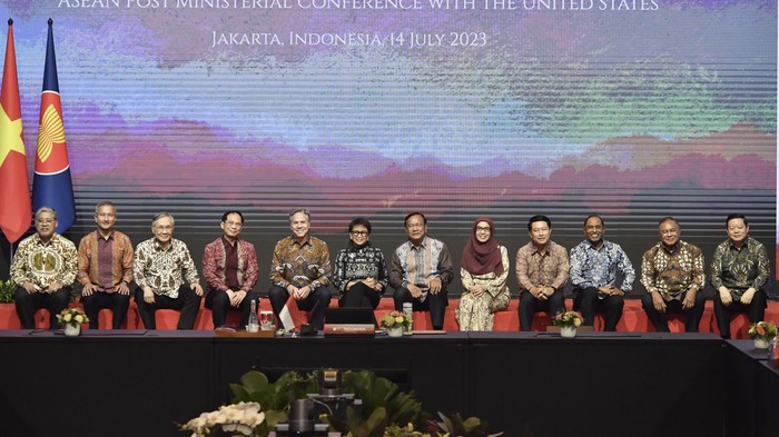 Pertemuan Post Ministerial ASEAN dan AS di Hotel Shangri-La (dok Kemenlu)