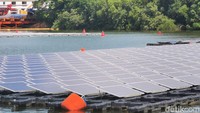 PLTS ini dibangun oleh Sembcorp Solar Singapore di masa pandemi (Agustus 2020) dan rampung hanya dalam waktu 11 bulan atau pada Juli 2021. Foto: Eduardo Simorangkir