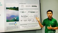 Agar panel-panel tersebut dapat membentang dengan baik di atas waduk, Sembcorp memasang lebih dari 250 ribu pelampung dan sekitar 800 pemberat di bawahnya. Foto: Eduardo Simorangkir