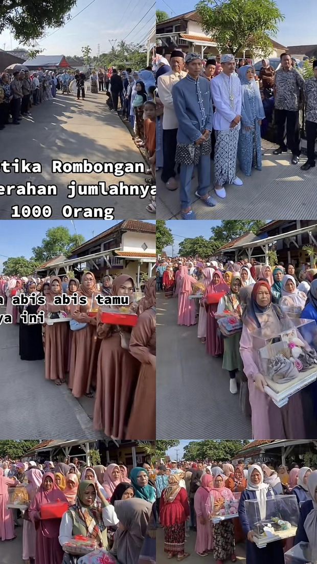 Rombongan seserahan pernikahan ada 1.000 orang bikin takjub, videonya mendadak viral di TikTok. Rombongan seserahan pernikahan ada 1.000 orang bikin takjub, videonya mendadak viral di TikTok.