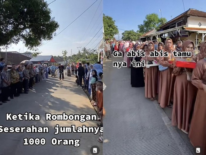 Rombongan seserahan pernikahan ada 1.000 orang bikin takjub, videonya mendadak viral di TikTok.