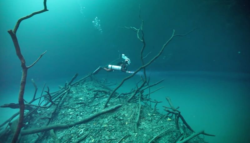 Sungai di bawah laut Cenote Angelita