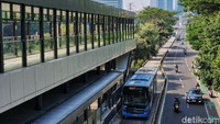 Revitalisasi Halte TransJakarta Gatot Subroto LIPI, Jakarta Selatan, disebut telah rampung. Namun, saat ini halte tersebut belum beroperasi.