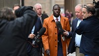 Benjamin Mendy masuks sebagai skuad timnas Prancis ketika menjuarai Piala Dunia 2018. (Oli SCARFF / AFP)