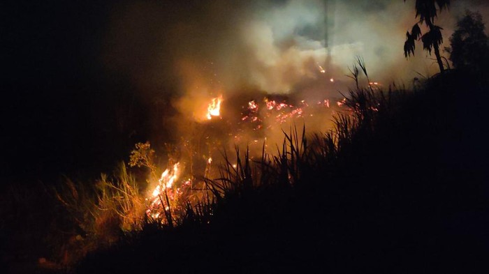 gudang kompos di kota kediri terbakar