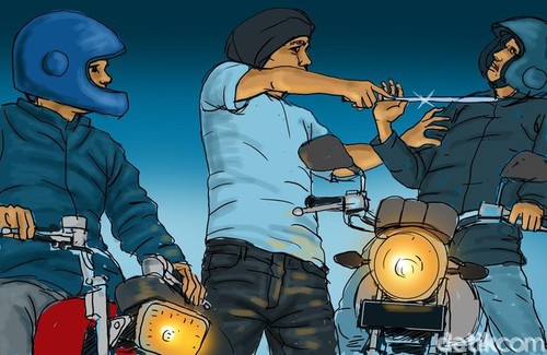 Ilustrasi pembacokan.