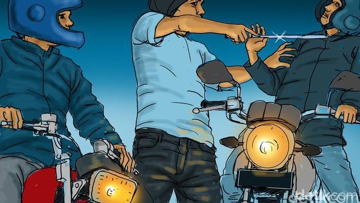 Ilustrasi pembacokan.