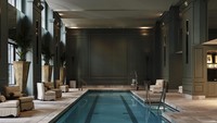 Bahkan bagian kolam renangnya pun didesain spesial. Kolam tersebut memiliki panjang 24 meter dengan jendela setinggi langit-langit dan deretan pohon palem Kentia. Terdapat pula sentuhan modern pada King Cole Bar legendaris di New York, lengkap dengan balkon hias dan mural emas serta perak khusus. Foto: steinway tower/CNN