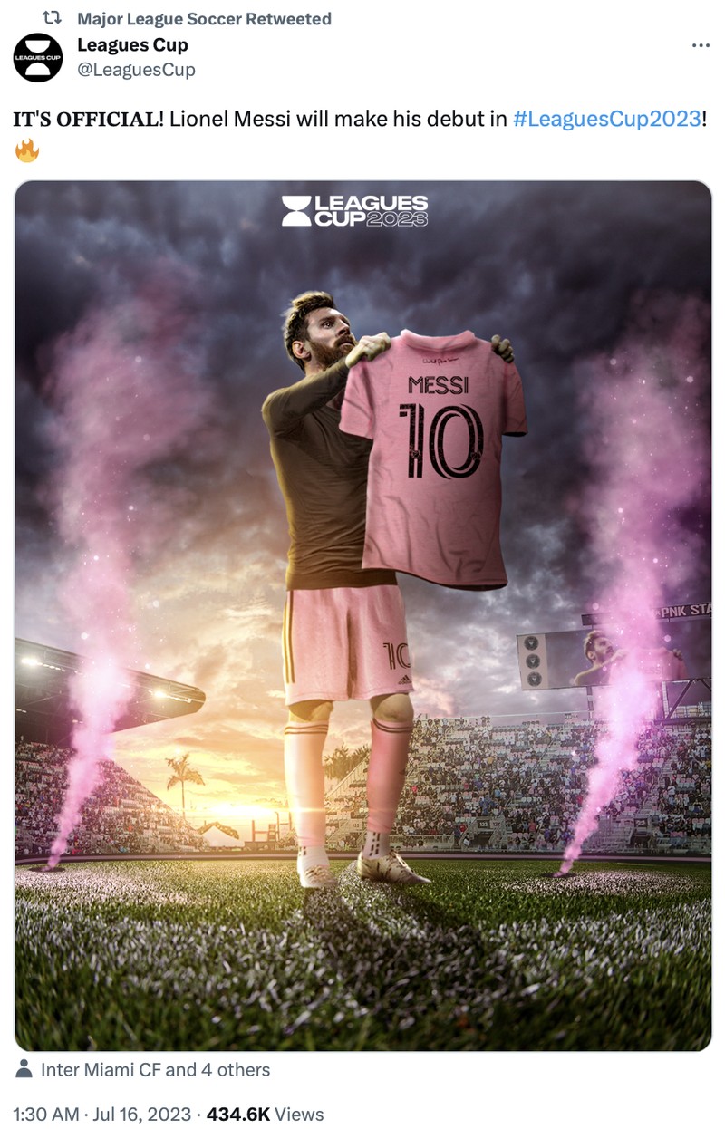 Inter Miami secara resmi memperkenalkan Lionel Messi ke publik.