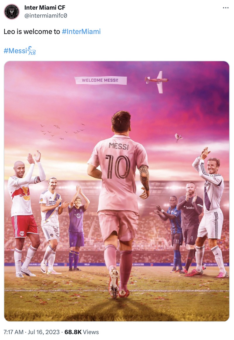 Inter Miami secara resmi memperkenalkan Lionel Messi ke publik.