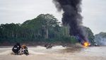 Penambang Emas Ilegal Bolivia Digerebek, 57 Orang Ditangkap-Kapal Dibakar