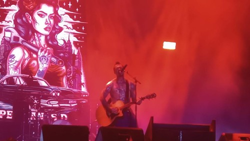 SID tampil memukau para penggemarnya pada perhelatan ThankGodItsFestival di Peninsula Island, Nusa Dua, Bali, Sabtu (15/7/2023).