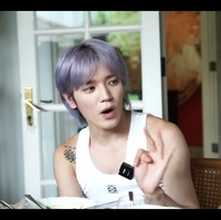 Saat diminta untuk menyebutkan tiga lagu favorit dari album solonya, Taeyong NCT memilih SHALALA, GWANDO, dan RUBY.  Foto: dok. YouTube Rans Entertainment