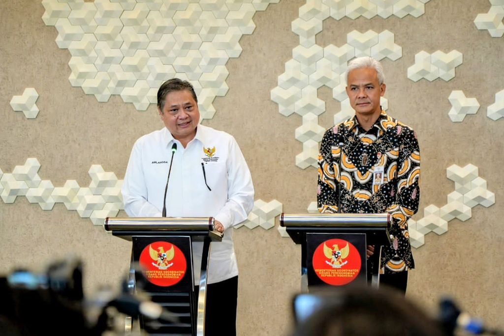 Airlangga Hartarto dan Ganjar Pranowo