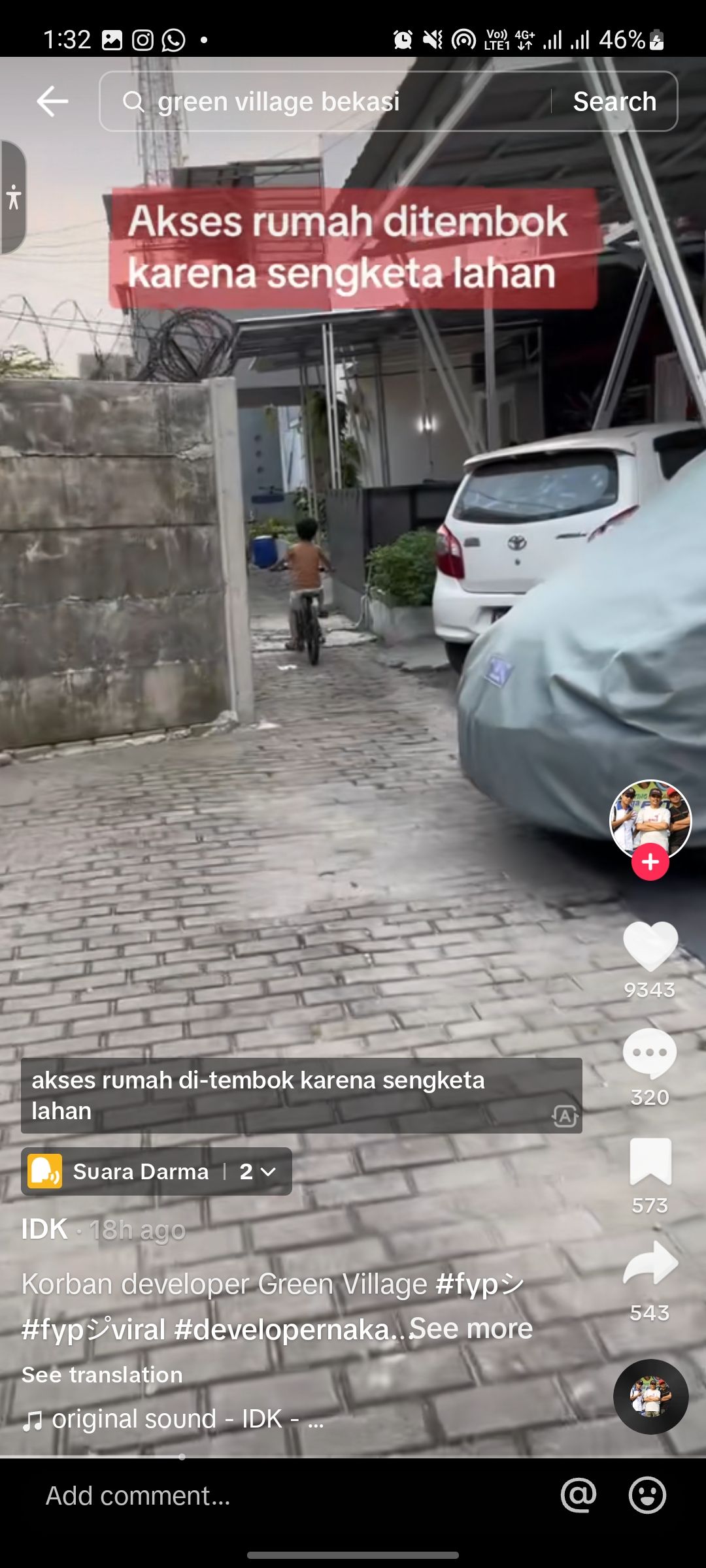 Akses Rumah Cluster Ditembok