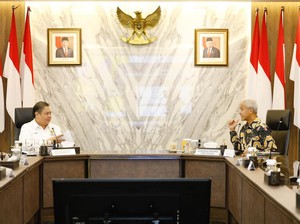 Ganjar Bahas Progres Proyek Strategis Nasional Jateng bareng Airlangga