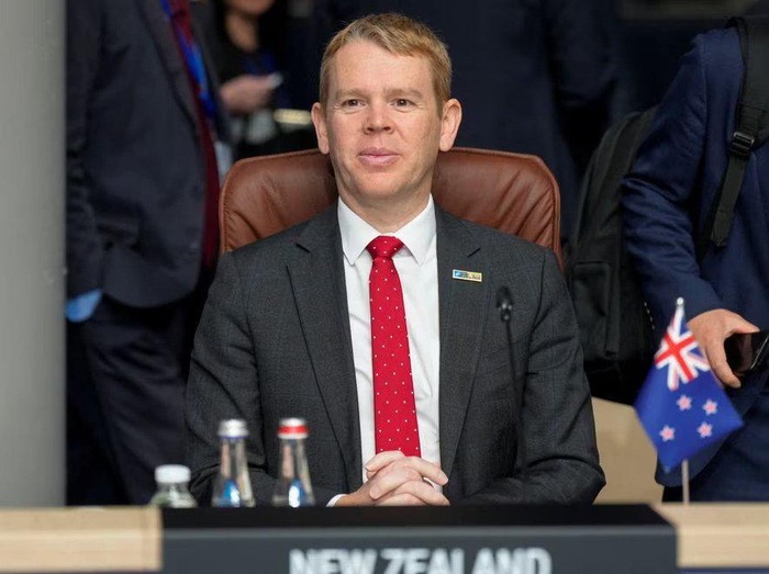 New Zealands Prime Minister Chris Hipkins attends a meeting of the North Atlantic Council during a NATO leaders summit in Vilnius, Lithuania July 12, 2023. REUTERS/Ints Kalnins/File Photo
