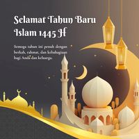 20 Contoh Poster Tahun Baru Islam 2023 Dengan Desain Menarik