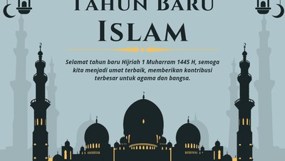 10 Poster Ucapan Selamat Tahun Baru Islam 1445 H, Yuk Kirim ke Kerabat!