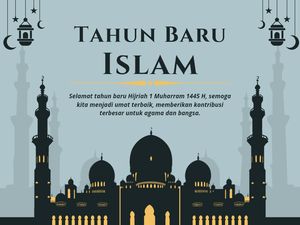 10 Poster Ucapan Selamat Tahun Baru Islam 1445 H, Yuk Kirim ke Kerabat!