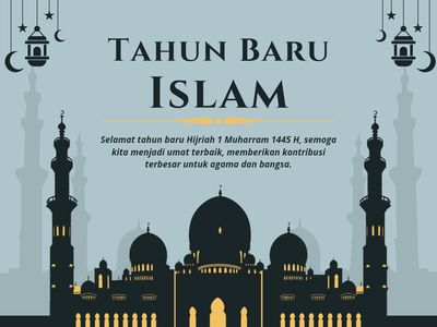10 Poster Ucapan Selamat Tahun Baru Islam 1445 H, Yuk Kirim ke Kerabat!