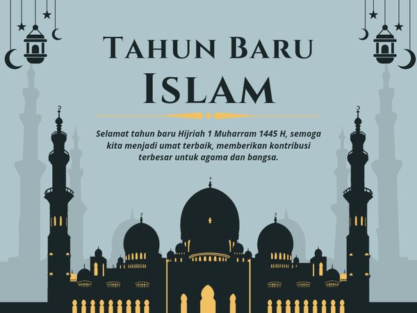 10 Poster Ucapan Selamat Tahun Baru Islam 1445 H, Yuk Kirim ke Kerabat!