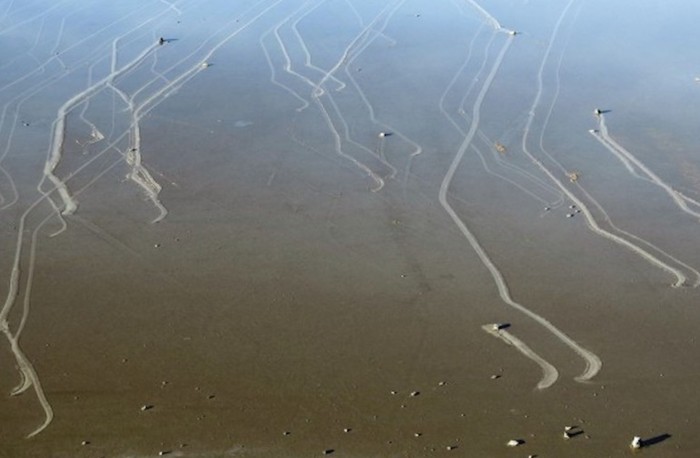 Batu bergerak di Death Valley